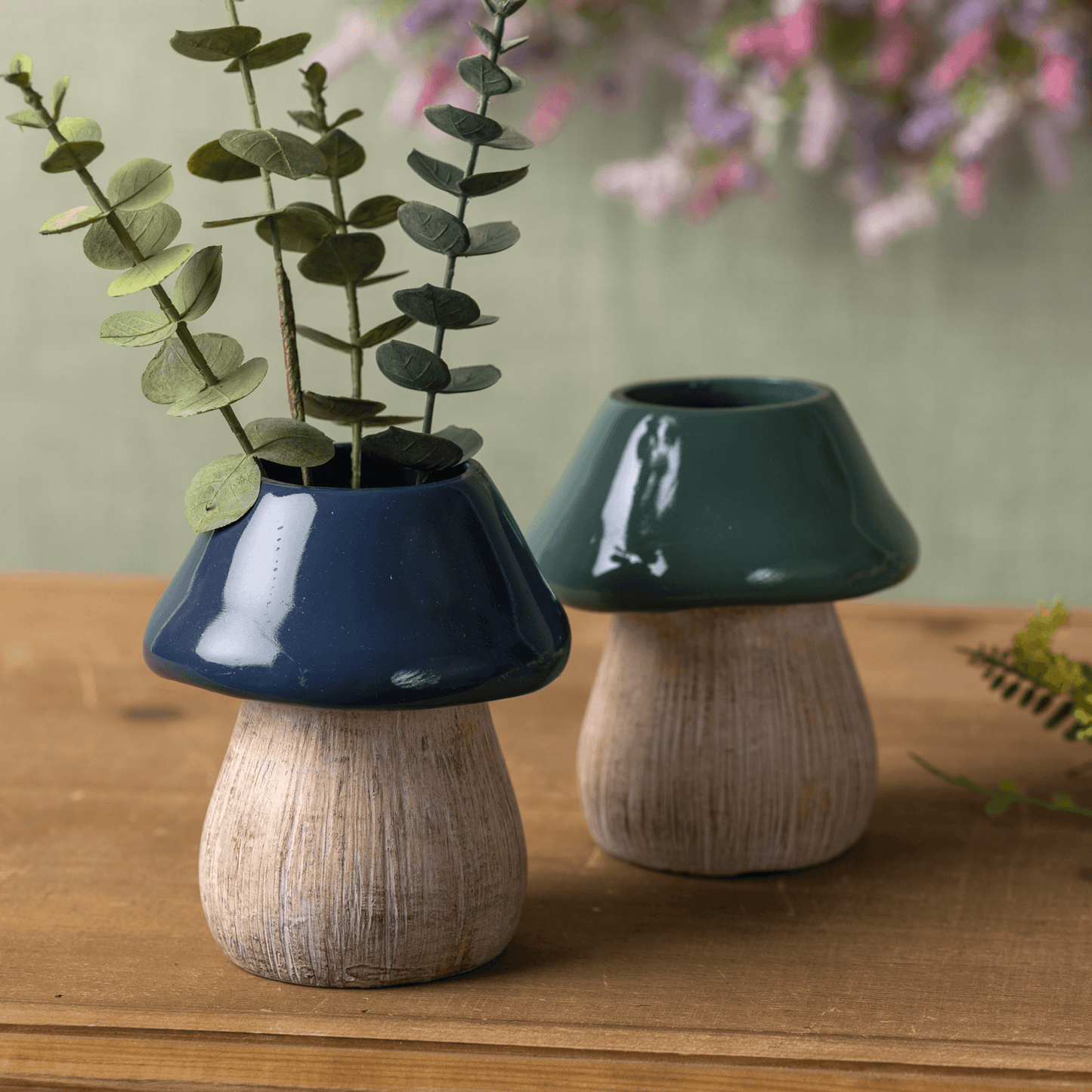 Elegant Garden Mushroom Planters Set