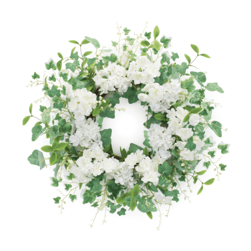 Elegant Hydrangea And Ivy Leaf Wreath