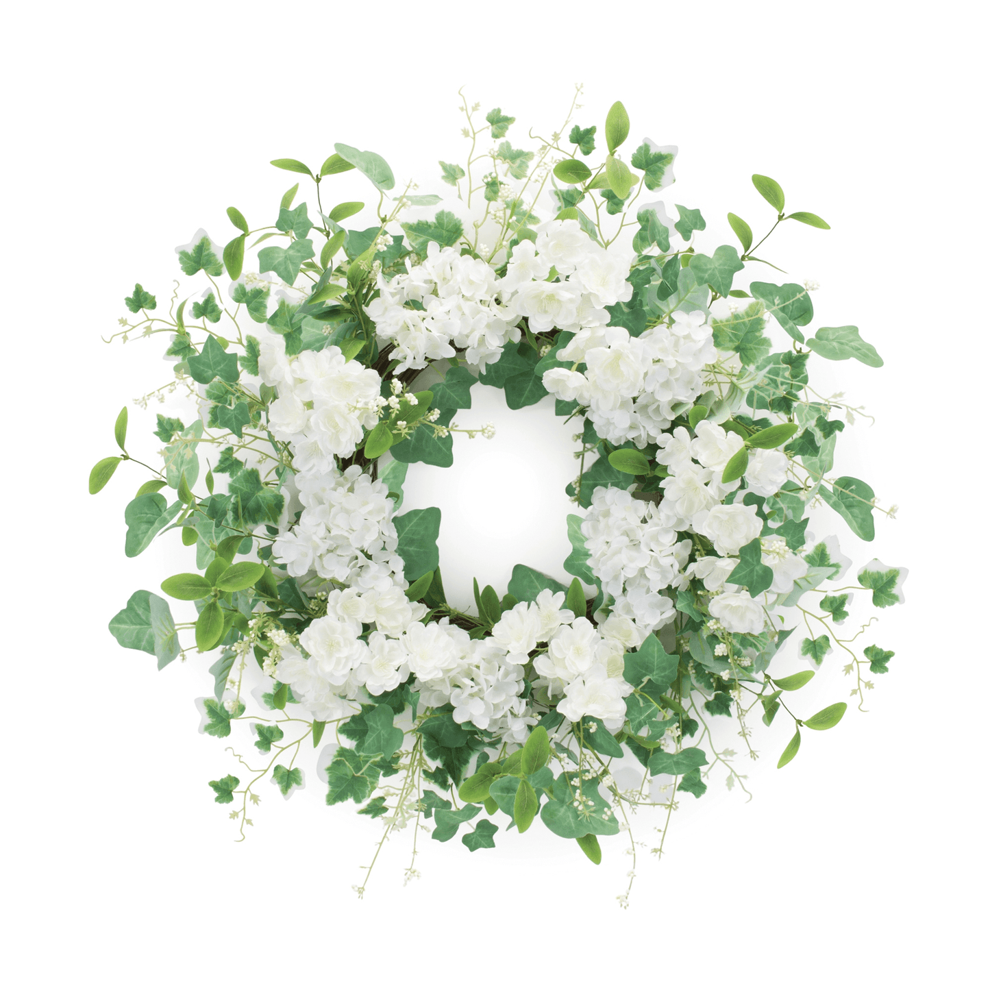 Elegant Hydrangea And Ivy Leaf Wreath