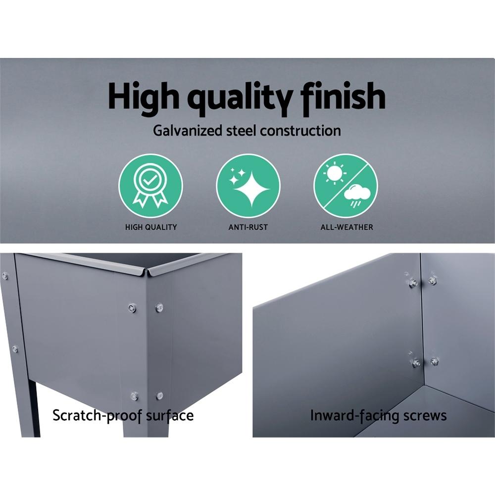 Green Fingers Garden Bed Elevated 100X80X30cm Planter Box Container