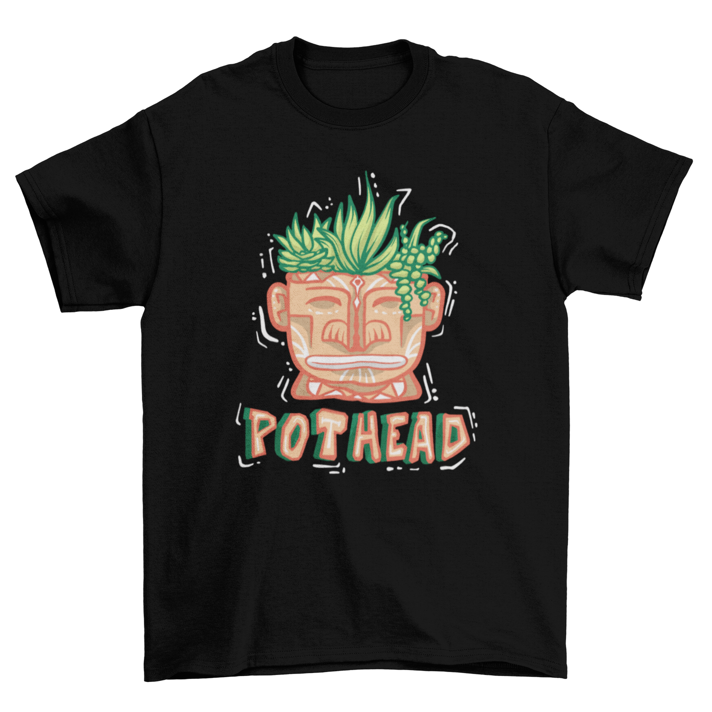 Head with plants t-shirt