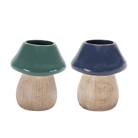 Elegant Garden Mushroom Planters Set