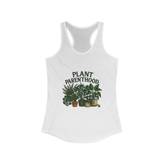 Plant Parenthood 2 Racerback Tank Top, Women's Fitness Top, Wellness Apparel, Motivational Workout Tank, Recovery Awareness Clothing