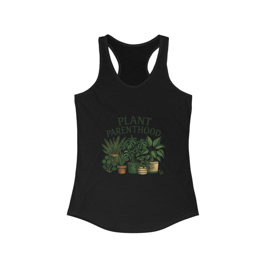 Plant Parenthood 2 Racerback Tank Top, Women's Fitness Top, Wellness Apparel, Motivational Workout Tank, Recovery Awareness Clothing