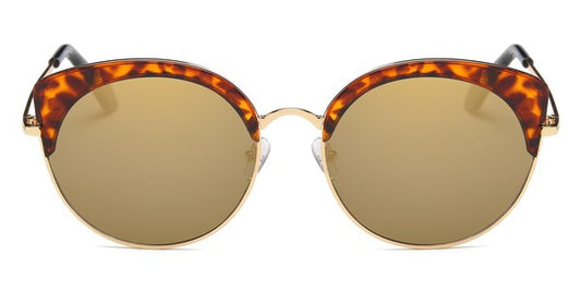 Women Round Cat Eye Fashion Sunglasses