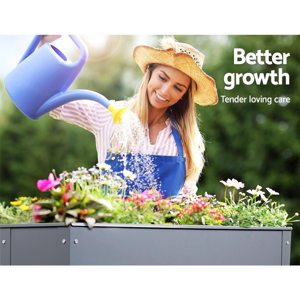 Green Fingers Garden Bed Elevated 100X80X30cm Planter Box Container