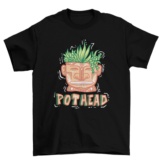 Head with plants t-shirt