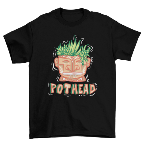 Head with plants t-shirt