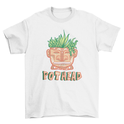 Head with plants t-shirt