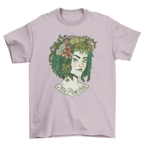 Medusa a woman with plant hair flowers plants nature t-shirt