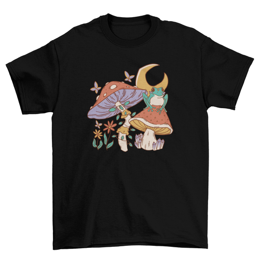 Fungi and plants nature t-shirt
