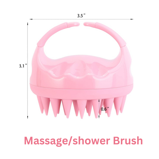 S-Secrets Scalp Massager Shampoo Brush with Soft Silicone Bristles for